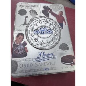 Vintage Oreo Cookie 20th Century Commemorative Tin 1999 Collectible